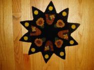 Beehive candle penny rug mat kit-