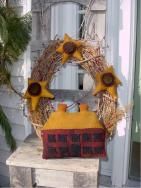 Saltbox House wreath