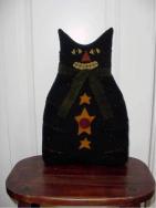 Black Cheshire cat pillow
