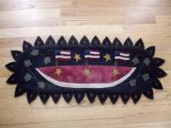 USS Watermelon penny rug runner